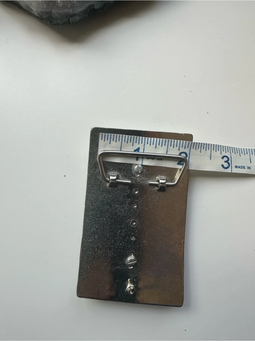 Antique-Style Silver Belt Buckle with Resin Agate Center